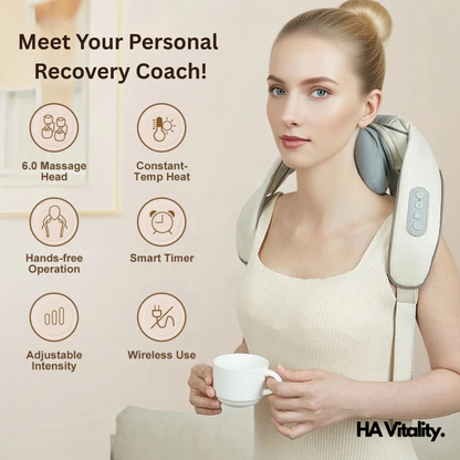 Shiatsu Wireless Neck Shoulder Massager